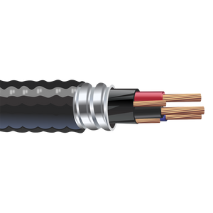 1/3 Teck 90 Bare Copper Aluminum Interlocked Armored Cable With Ground 1KV