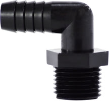 1/4 X 1/4 Hose Barb X MIP Black Polyethylene Elbow 33039B