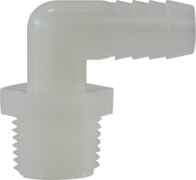 3/8 X 1/8 Hose Barb X Mip White Nylon Elbow 33046W