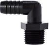 3/8 X 3/4 Hose Barb X MIP Black Polyethylene Elbow 33384B