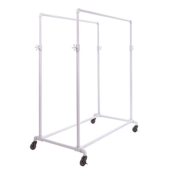 Pipeline Adjustable Double Bar Ballet Rack Econoco PSBBLLADJWH