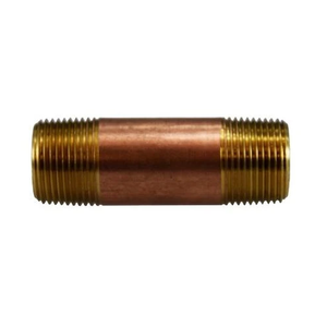 3/4" Diameter Red Brass Nipple Fittings