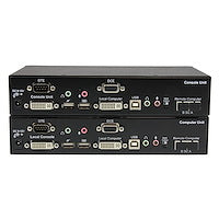 USB DVI KVM Console Extender w/ Serial & Audio Over MM Fiber 2km Over Fiber