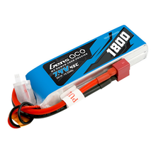 Gens Ace 1800mAh 2S1P 7.4V 45C Lipo Battery Pack With Deans Plug