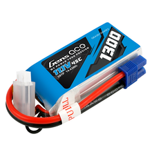 Gens Ace 1300mAh 3S1P 11.1V 45C Lipo Battery Pack With EC3 Plug For RC Plane