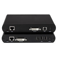 USB DVI over Cat 5e / Cat 6 KVM Console Extender w/ 1920x1200 Uncompressed Video 330ft Aluminum