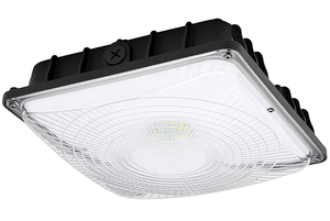 100W 100-227V 4000K CCT 11500 Lumens Black LED Canopy Light