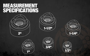 Max Punch® XD Knockout w/ Stainless Steel Rated Dies - 1/2" - 2" Set MPXD-SD