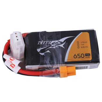 Tattu 650mAh 2S1P 7.4V 75C Lipo Battery Pack With XT30 Plug