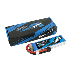 Gens Ace 3300mAh 4S1P 11.1V 45C Lipo Battery Pack With EC3 And Deans Adapter