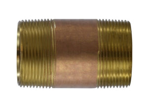 1-1/2" X 3 Red Brass Nipple Fittings 40143