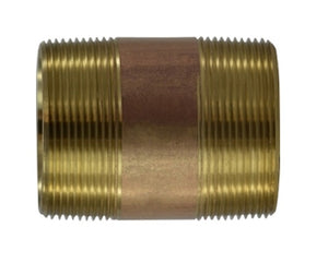 2" X 11" Red Brass Nipple Fittings 40173