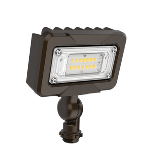 Aeralux JR Series 10-Watts 4000K CCT Black ½ Knuckle Bracket Mounting Method Outdoor Flood light