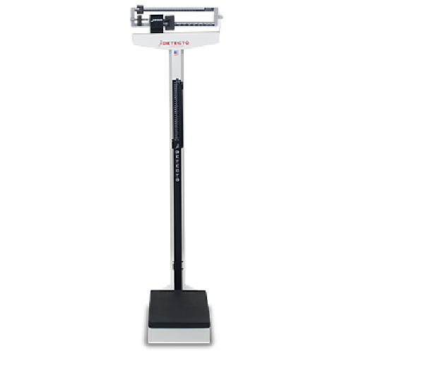 Physician's Scale Weigh Beam with Height Rod and Wheels Detecto 338