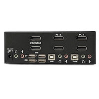 2 Port Dual DisplayPort USB KVM Switch with Audio & USB 2.0 Hub