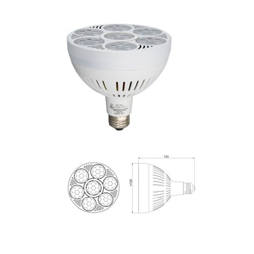 High-output Led Par Lamps E26 55W 45K 120V 25D UL Listed