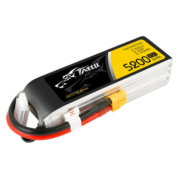 Tattu 5200mAh 4S1P 14.8V 35C Lipo Battery Pack With XT60 Plug