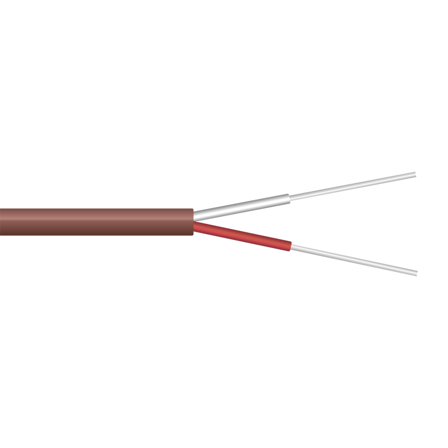 20 AWG 2 Conductor Type J Thermocouple Glass Braid Insulation Jacket Wire