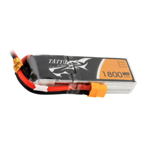 Tattu 1800mAh 3S1P 11.1V 75C Lipo Battery Pack With XT60 Plug