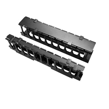 Universal Single-Sided Black Horizontal Cable Manager 1 RMU 23