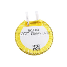 Grepow 135mAh 3.7V LiPo Round Shaped Battery 2530027