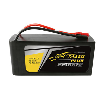 Tattu plus 22000mAh 6S1P 22.2V 25C Lipo Smart Battery Pack With AS150+XT150 Plug (New Version)