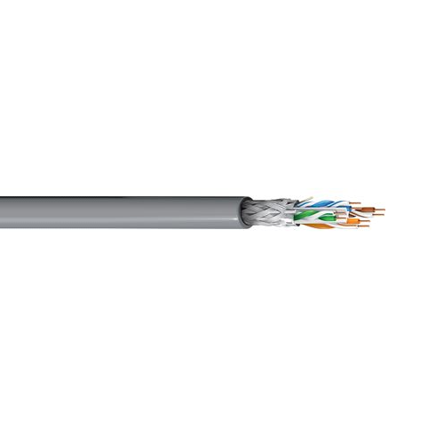 Category 6e Ethernet Solid Bare Copper Al Foil TC Braid PVC Networking Cable