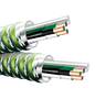 12/2C Solid Copper MC Stat® Steel THHN Insulation Light Green Striped Interlocked Armored Cable