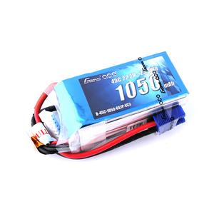 Gens Ace 1050mAh 6S1P 22.2V 45C Lipo Battery Pack With EC3 Plug