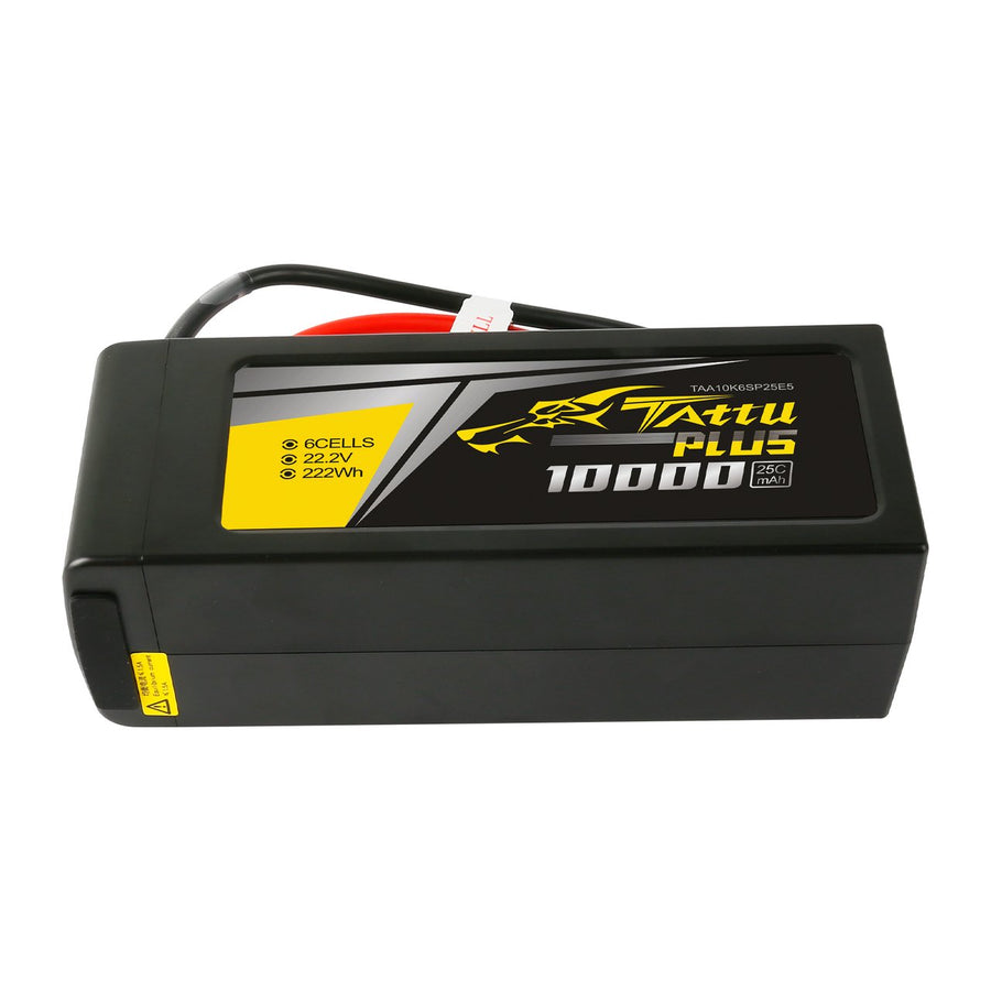 Tattu Plus 10000mAh 6S1P 22.2V 25C Lipo Smart Battery Pack With EC5 Plug (New Version)