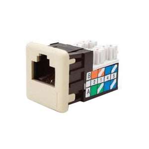 Jack, Modular Bezel; IDC-110 Connection; 8-Wire RJ45; CAT 6 White OPTICAL UMJA601