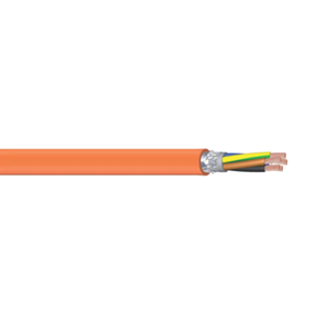 Electric And Hybrid Vehicle BC Stranded Exrad HVFX TC Braid 150C 600V Battery Cable Orange