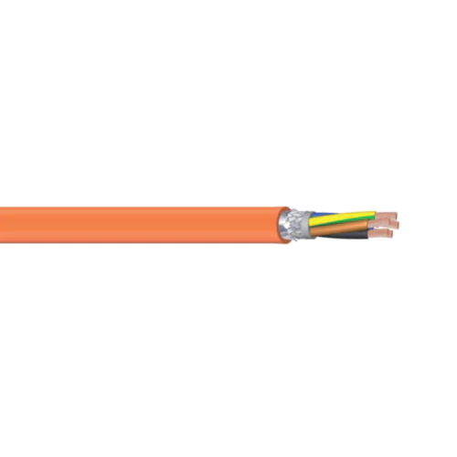 Electric And Hybrid Vehicle BC Stranded Exrad HVFX TC Braid 150C 600V Battery Cable Orange