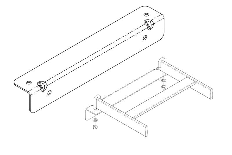 Cable Runway Wall Angle Support Kit Black 11