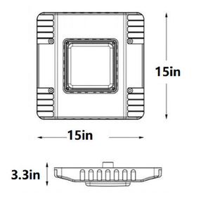 LEDSION 150W 19500lm 100-277V LED Gas Station Canopy Lights