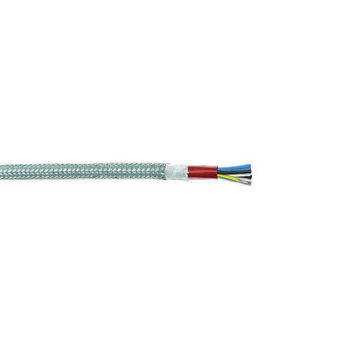 18 AWG 2 Cores SiHF-GLP TC Overall Steel Braid High And Low Temperature Silicone Cable 6111802