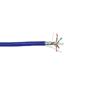 1000' 23 AWG 4P Category 6 Solid Bare Copper CMR Riser Shielded PVC Twisted Pair Cable 6SHDCMRRX