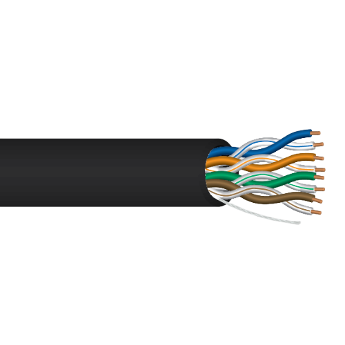 Category 6 Solid Bare Copper Unshielded UTP PE Jacket 60C 300V Outdoor Cable