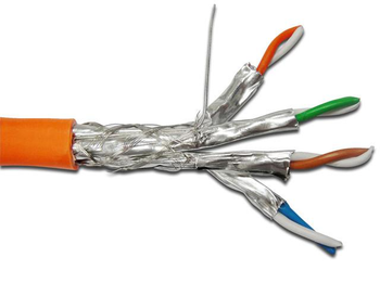 24 AWG 8C 7 Stranded Shielded Cat7 Tinned Copper Aluminum Tape Cross-Linked ET Poly Military Date Cable