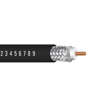 RG59/U Plenum Solid Bare Copper 75Ohms Al Foil TC Braid PVC 75C 300V HDSDI Cable