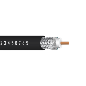 20 AWG 1C Solid Bare Copper RG59/U Riser 75Ohms Al Foil TC Braid 75C 300V Serial Digital Cable