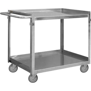 2 Shelves Stainless Steel Cap 54-7/16"L x 22-1/2"W x 34"H Durham Mfg Stock Cart 600 lb SRSC2022482FLD4PU