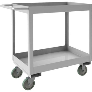 2 Shelves Stainless Steel Durham Mfg Stock Cart 1200 lb Capacity 36"L x 18-1/8"W x 35"H SRSC31618302ALU5PUS