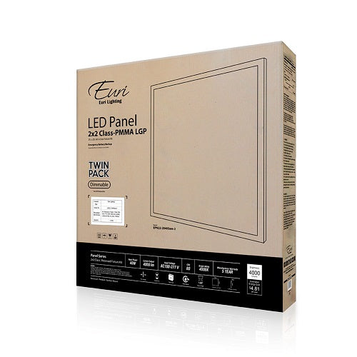 40W 4000K 2ft x 2ft Battery Backup LED Panel Light EPN22-2040sem-2