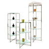 Folding Glass Tower with Brushed Chrome Finish Econoco FLT37BCGLS