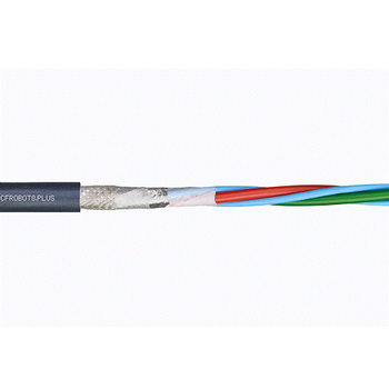 Igus CFROBOT8-PLUS-045 26 AWG 4P Stranded Bare Copper Shielded TC Braid PUR 30V Chainflex® CFROBOT8.PLUS Bus Cable