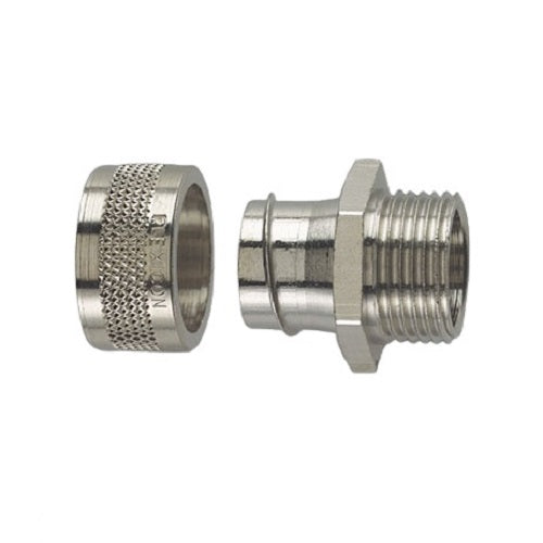 FSU M Fitting Fixed External Thread Nickel Plated Brass