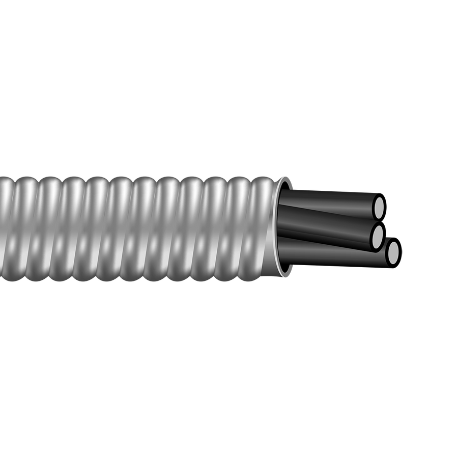 300-3 W/GRND Stranded Aluminum Conductor Interlocked Armor MC Cable