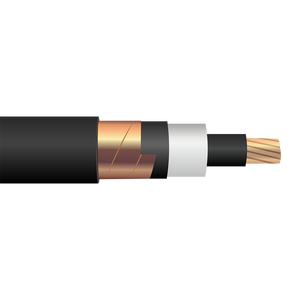 2 AWG MV105 EPR Insulation PVC Jacket Shielded 100% OR 133% Insulation Copper Power Cable 5KV / 8KV