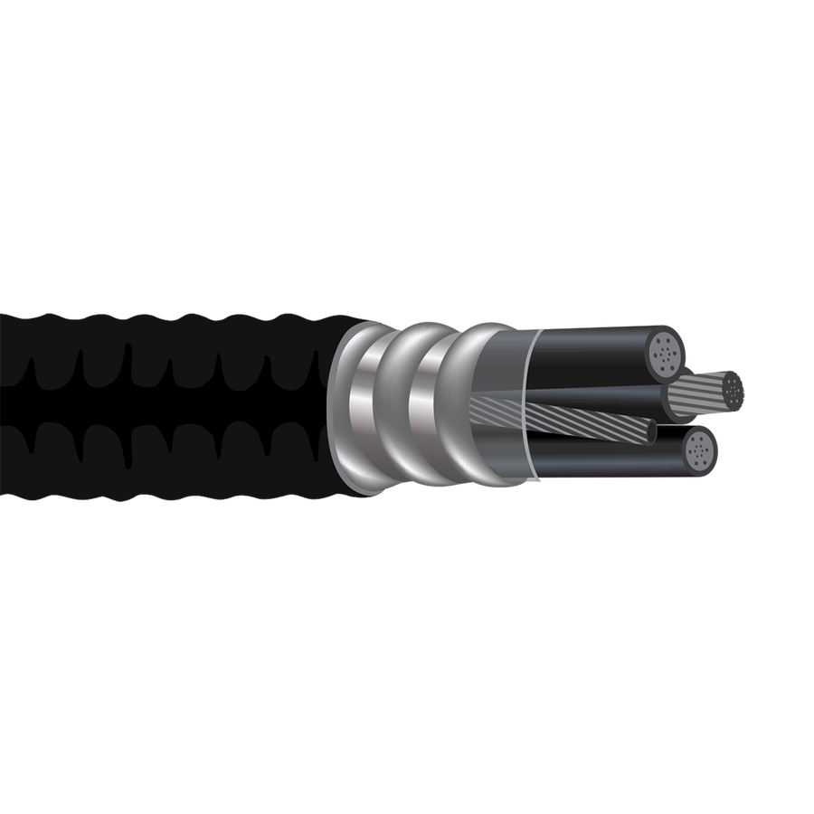 14/4 Stranded Copper Mini-Split Type MC Metal-Clad PVC Jacket Cable